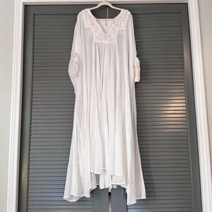 Florabella White Sheer Boho Maxi Dress